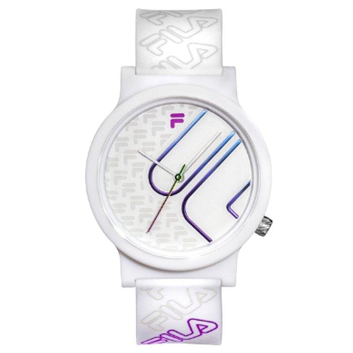 Buy Fila ladies watch, analog, 38mm, silicone strap, 38-320-201– white in Kuwait