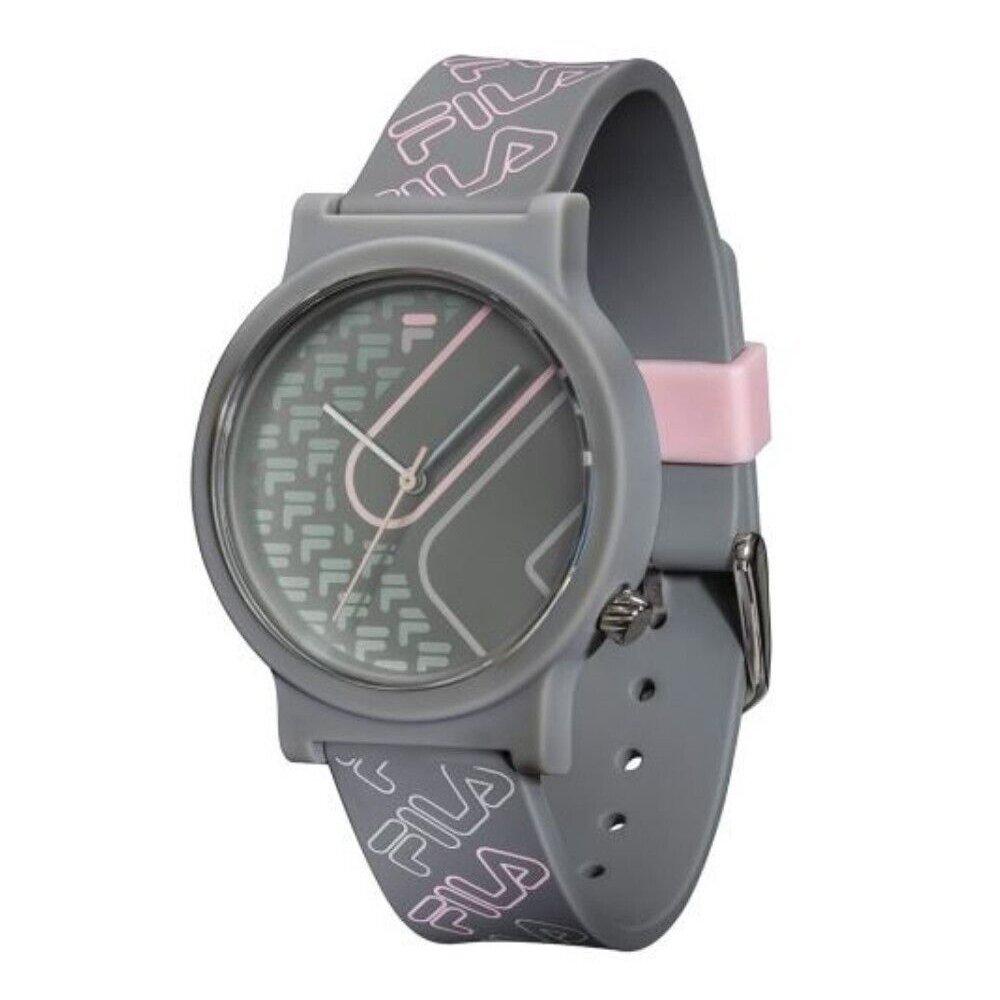 Fila Men's Watch, Analog, 38mm, Silicone Strap, 38-320-204 – Grey