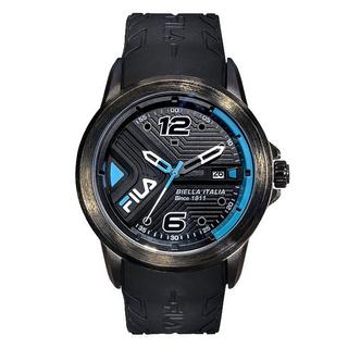 Buy Fila men's watch, analog, 43mm, silicone strap, 38-170-202 – black in Kuwait