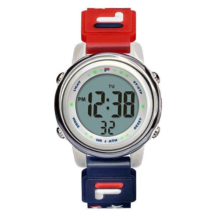 Buy Fila fashion watch, digital, 34mm, silicone strap, 38-218-007 – red & blue in Kuwait