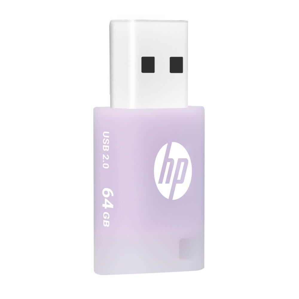 HP v168 USB 2.0 Flash Drive, 64GB, HPFD168P-64 - Lilac Breeze