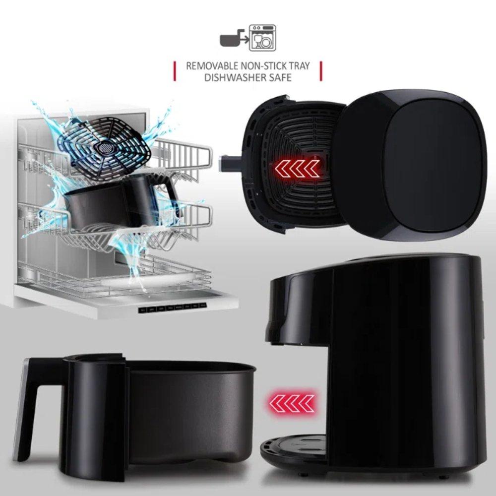 Wansa Air Fryer, 6.5 L, 1800W, AF9005T-GS – Black