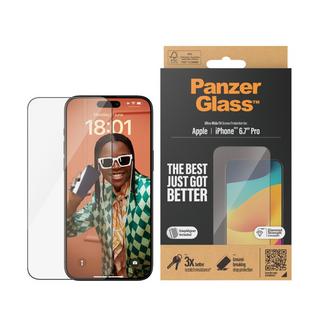Buy Panzerglass screen protector ultra wide fit for iphone 15 pro max, 2812 - clear in Kuwait
