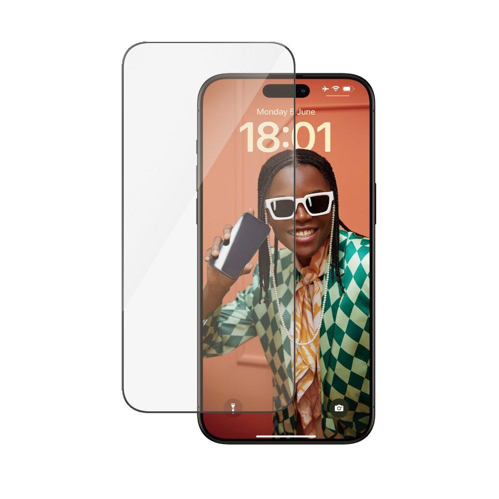 واقي شاشة الترا وايد فيت لايفون 15 برو ماكس من بانزر جلاس ، 2812 - شفاف