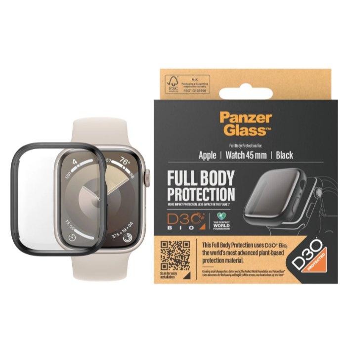 Buy Panzer apple watch s9 44/45mm full body case, 3690 – black in Kuwait