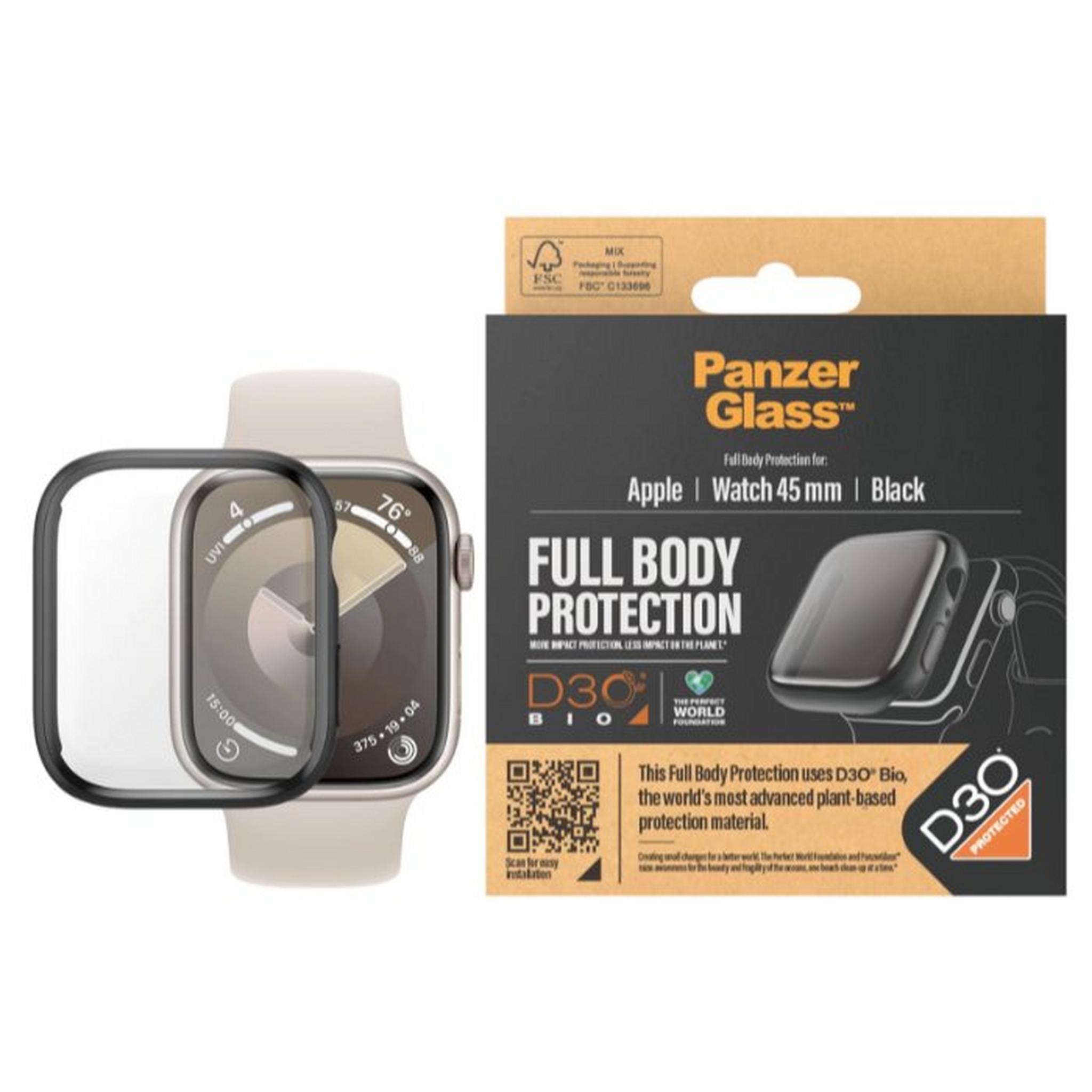 PANZER Apple Watch S9 44/45mm Full Body Case, 3690 – Black