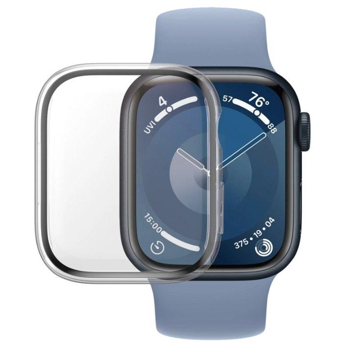 غطاء حماية كاملة لساعة ابل اس 9 مقاس 41 ملم من بانزر، 3686 – شفاف