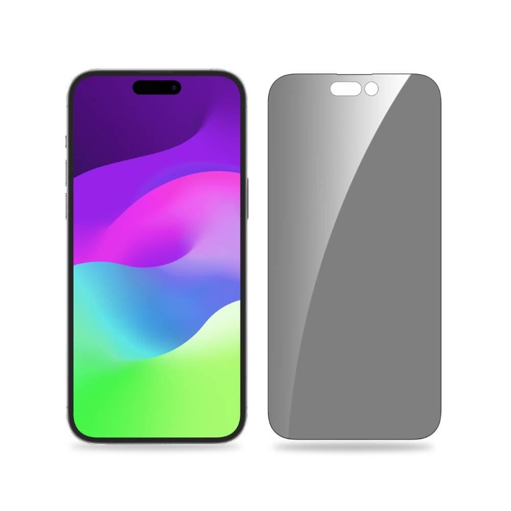 لاصق حماية لشاشة ايفون 15 مقاس 6.1 بوصة للخصوصية مصنوعة من الزجاج المقوى مع أداة تطبيق من بايكرون, BKR-SL-IP15-6.1P– أسود