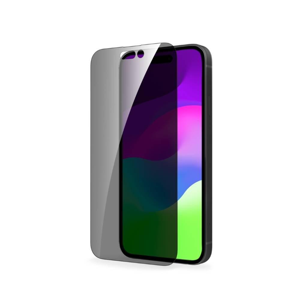 لاصق حماية لشاشة ايفون 15 مقاس 6.1 بوصة للخصوصية مصنوعة من الزجاج المقوى مع أداة تطبيق من بايكرون, BKR-SL-IP15-6.1P– أسود
