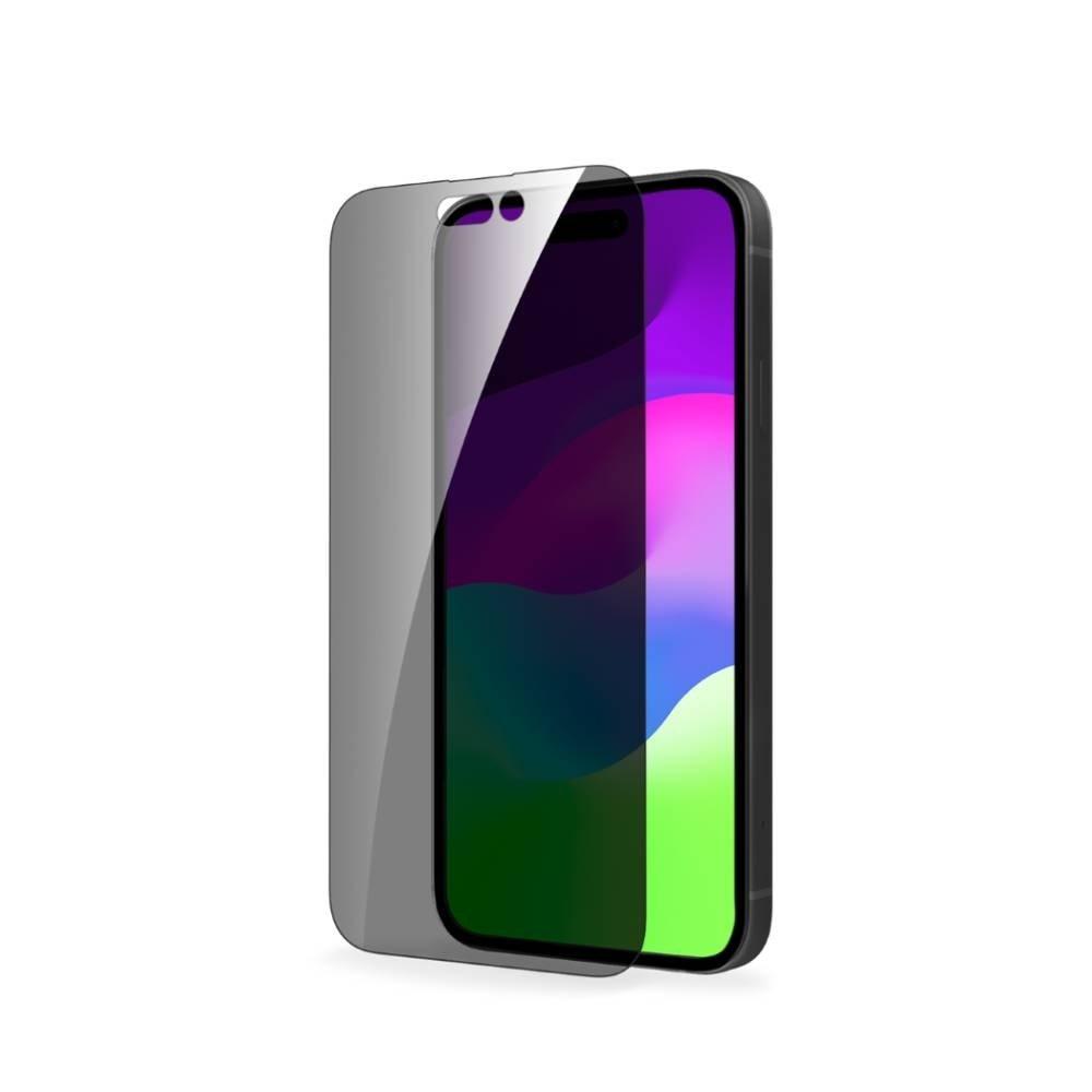 لاصق حماية لشاشة ايفون 15 بلس مقاس 6.7 بوصة للخصوصية مصنوعة من الزجاج المقوى مع أداة تطبيق من بايكرون, BKR-SL-IP15PLUS – أسود