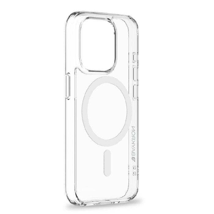 حافظة بريميوم سليم ماج لهاتف ايفون 15 برو 6.1 إنش من بايكرون، BKR-PR-IP15PROCL – شفاف