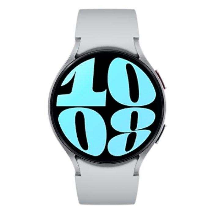 Buy Samsung galaxy watch6, 44mm, bluetooth aluminum body, silicon strap - sliver in Kuwait