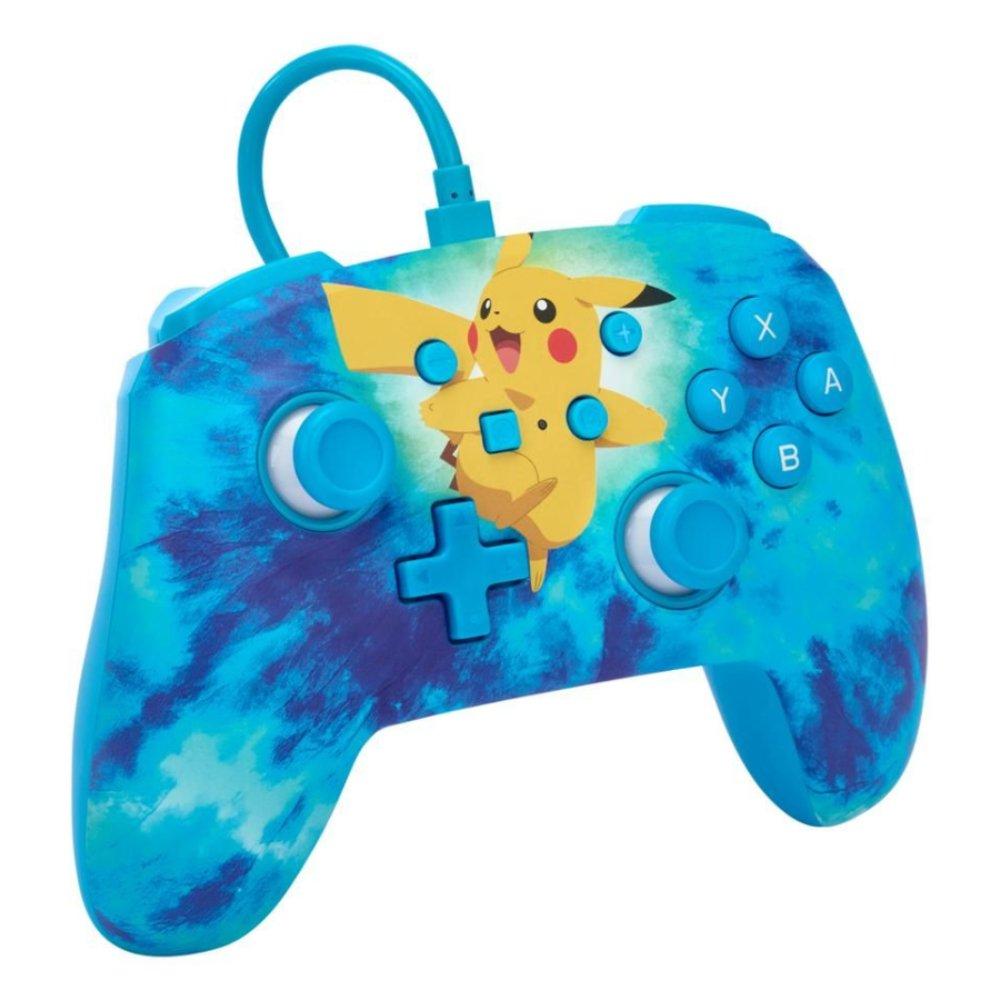 PowerA Enhanced Wired Controller for Nintendo Switch - Tie Dye Pikachu Blue