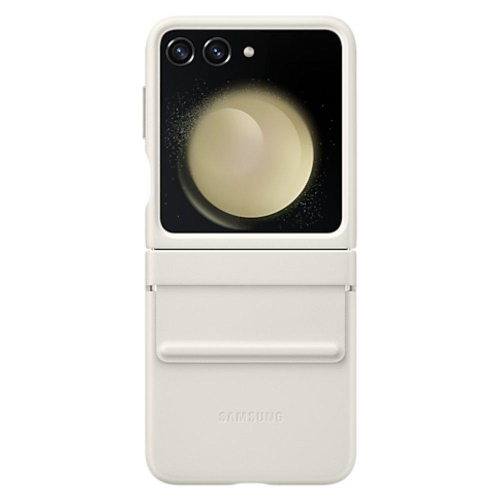 Buy Samsung eco leather case for galaxy z flip5 - cream in Kuwait