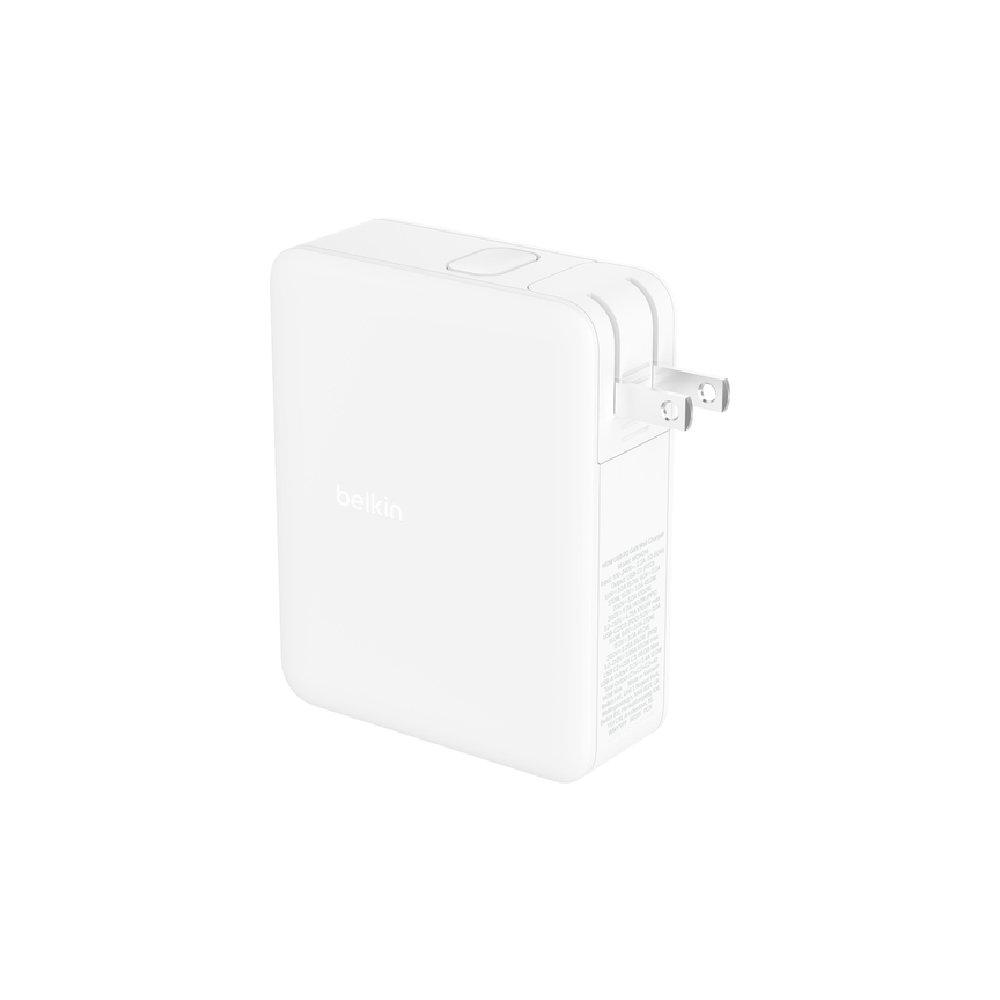 BELKIN Boostcharge Pro 4 Ports GaN Wall Charger, 140W, Universal Plugs, WCH014btWH - White
