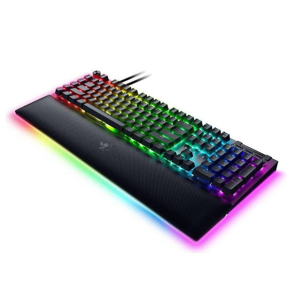 Razer BlackWidow V4 Pro Mechanical (Green Switch) Gaming Keyboard, RZ03-04680200-R3U1 - Black