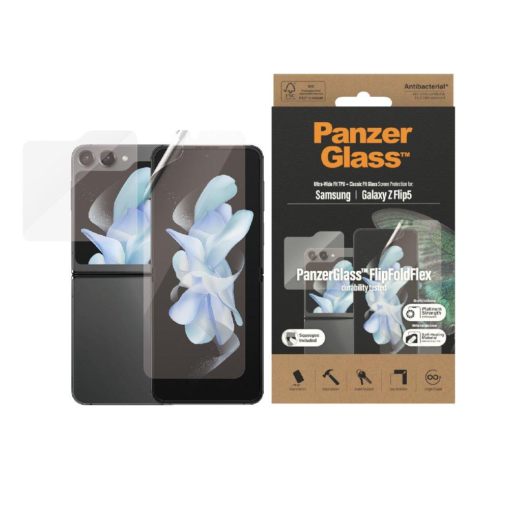 Panzer Screen Protector for Samsung Galaxy Z Flip 5 + TPU Screen, 7338 - Clear