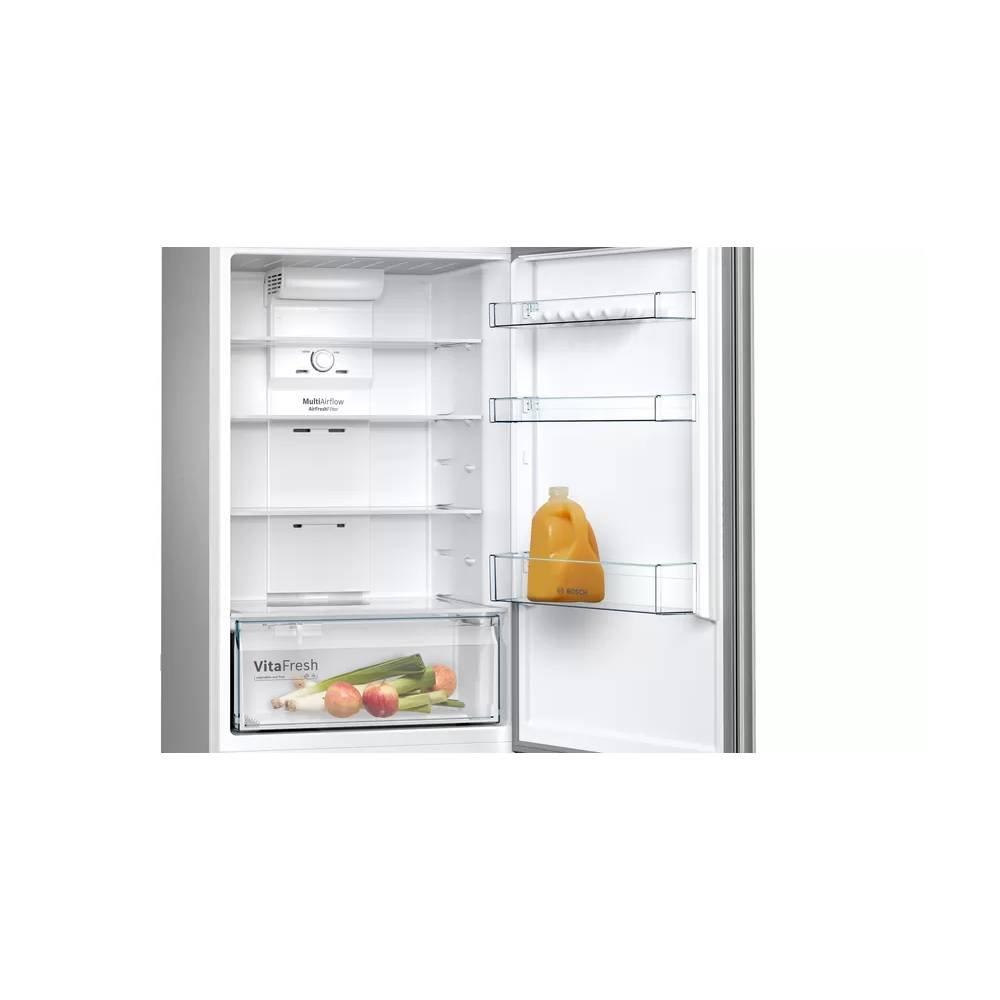 BOSCH Series 2 Top Mount Refrigerator, 12.9CFT, 365L, KDN43N120M – Silver