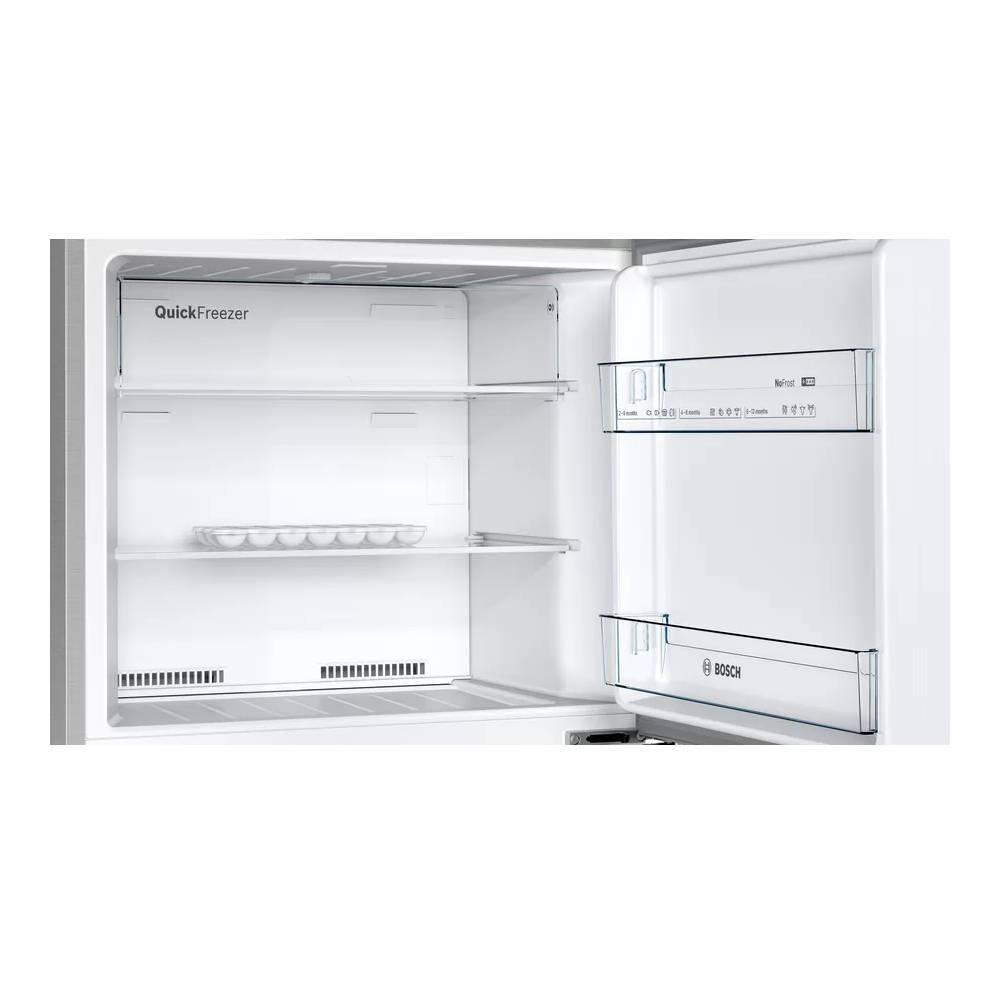 BOSCH Series 2 Top Mount Refrigerator, 12.9CFT, 365L, KDN43N120M – Silver