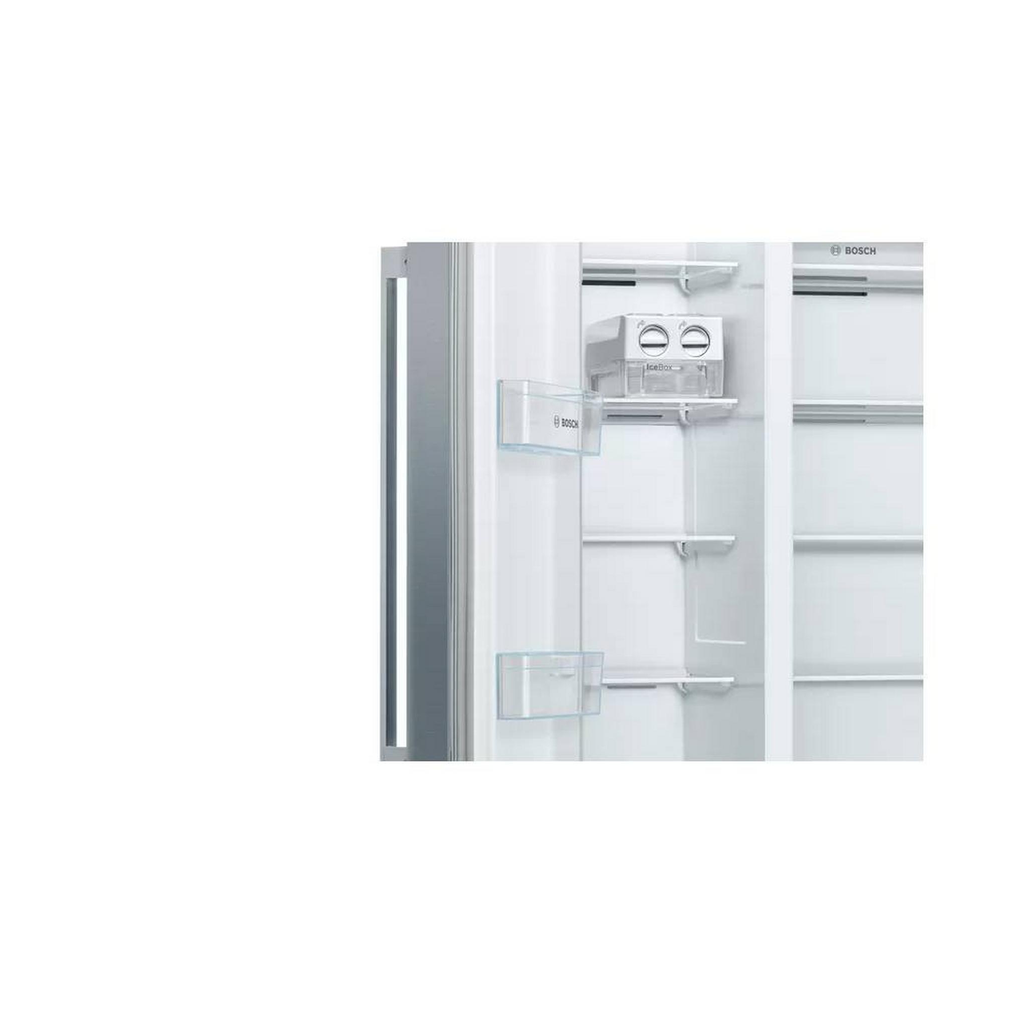BOSCH Series 4 Side by Side Refrigerator, 21.8CFT, 616L, KAN93VL30M – Silver