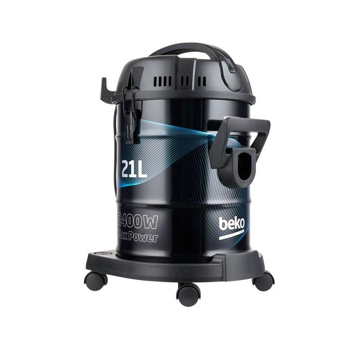 Beko Drum Dry Vacuum Cleaner, 2400W, 21L, VCC 70322 WI – Black