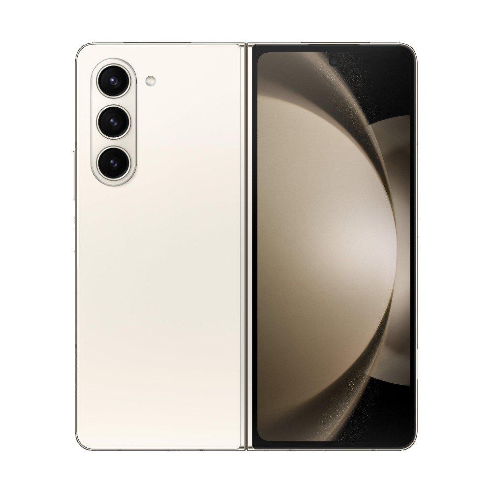 هاتف جالكسي زد فولد5 من سامسونج ، مقاس 7.6 بوصة، رام 12 جيجابايت، 512 جيجابايت، 5 جي - كريمي