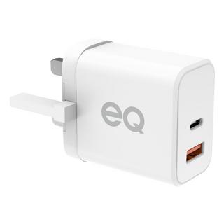 Buy Eq gan 45w power delivery wall charger, usb type-c & usb-a ports, vtx-45vhac-3 – white in Kuwait