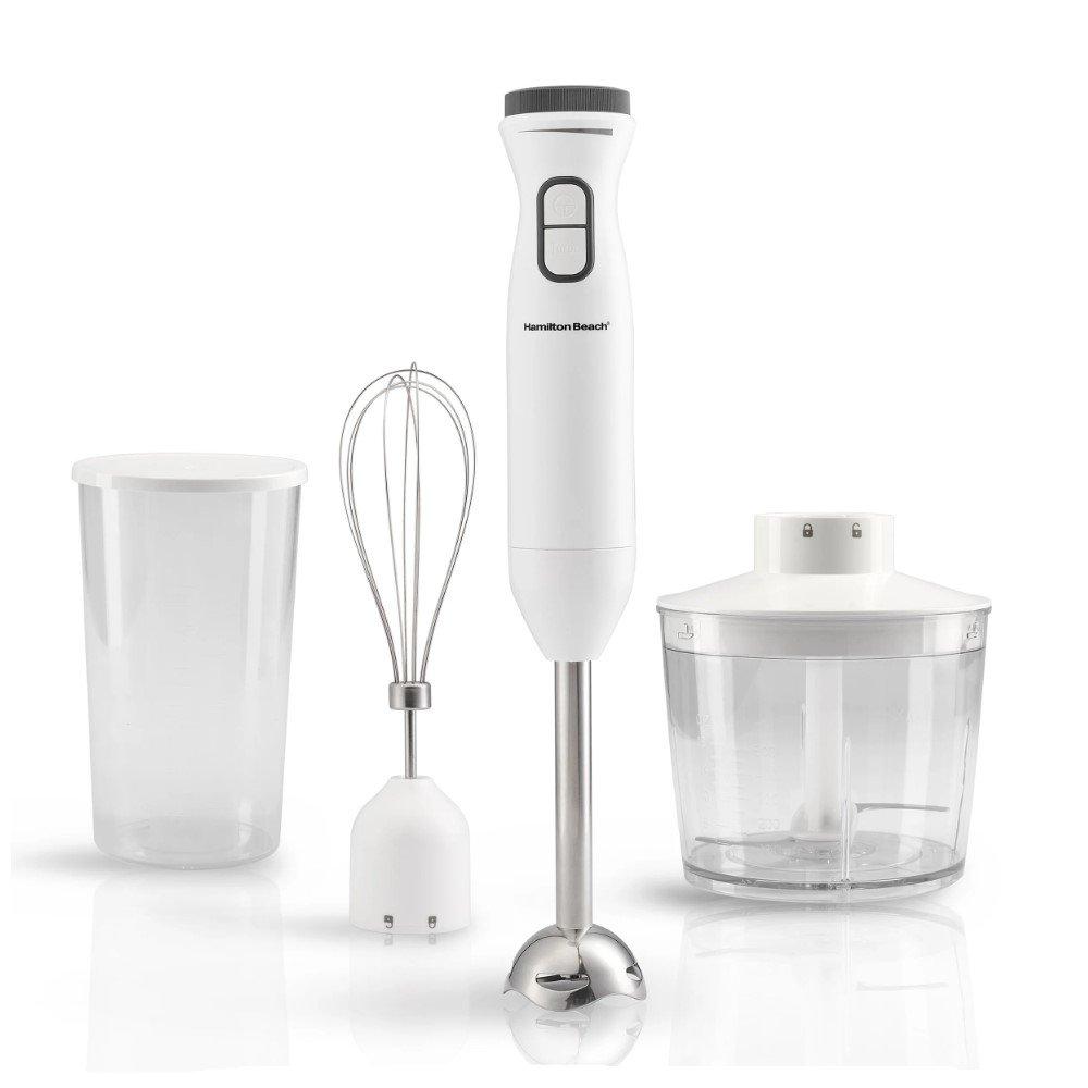 Buy Hamilton beach turbo boost hand blender, 600w, hb6040-me - white in Kuwait