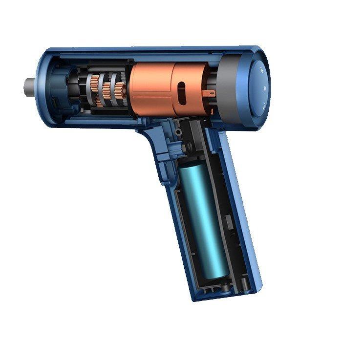 مفك براغي كهربائي لاسلكي من هوتو، 3.6 فولت، QWLSD008 - أزرق