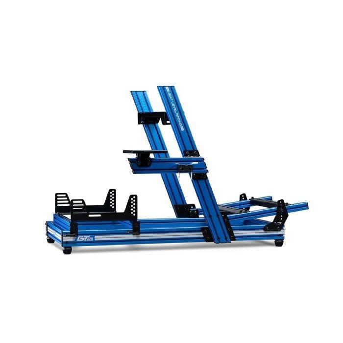 Next Level GT Gaming Racing Blue Simulator Cockpit + Elite ES1 Racing Black Simulator Seat