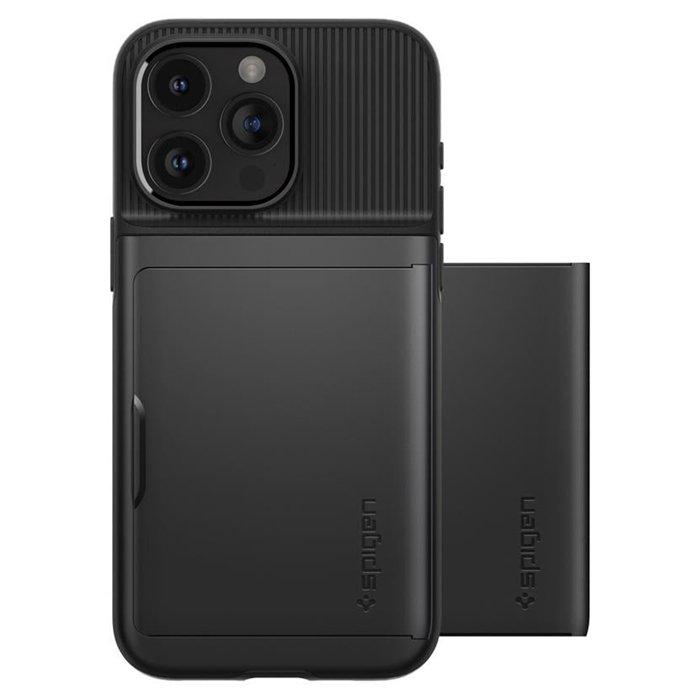 Buy Spigen slim armor case for iphone 15 pro max, acs06589 – black in Kuwait