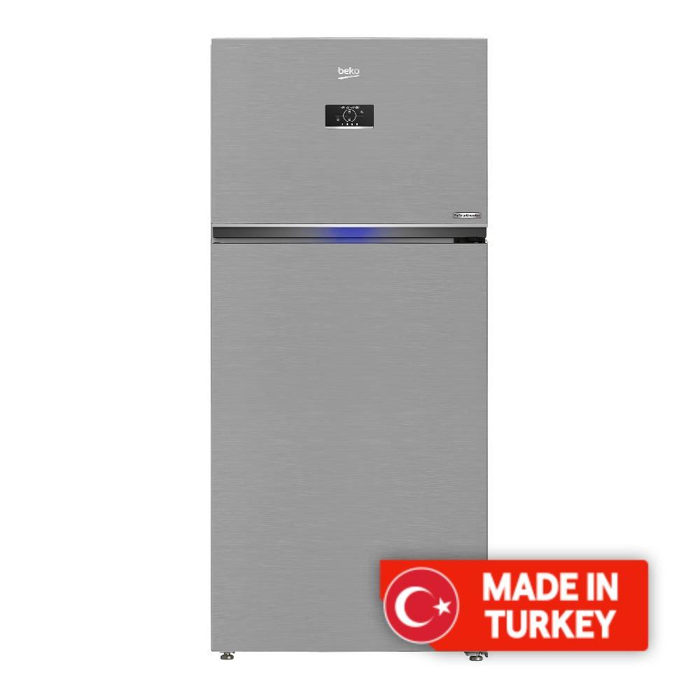Buy Beko refrigerator top freezer, 30 cft, 850 liter, rdne850xs - silver in Kuwait