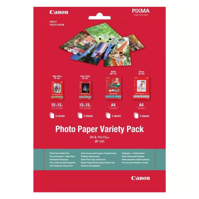 Buy Canon photo paper variety pack, a4 20 sheets, vp-101 in Kuwait