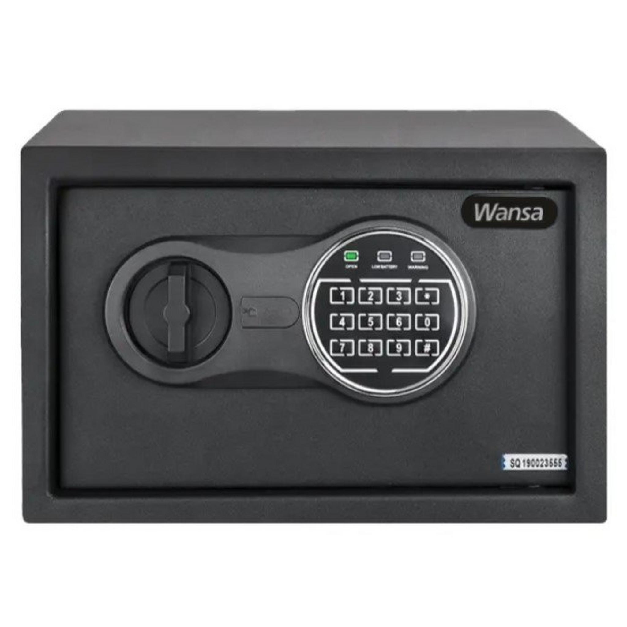 خزنة منزلية رقمية عالية الأمان من ونسا، E12002E– أسود