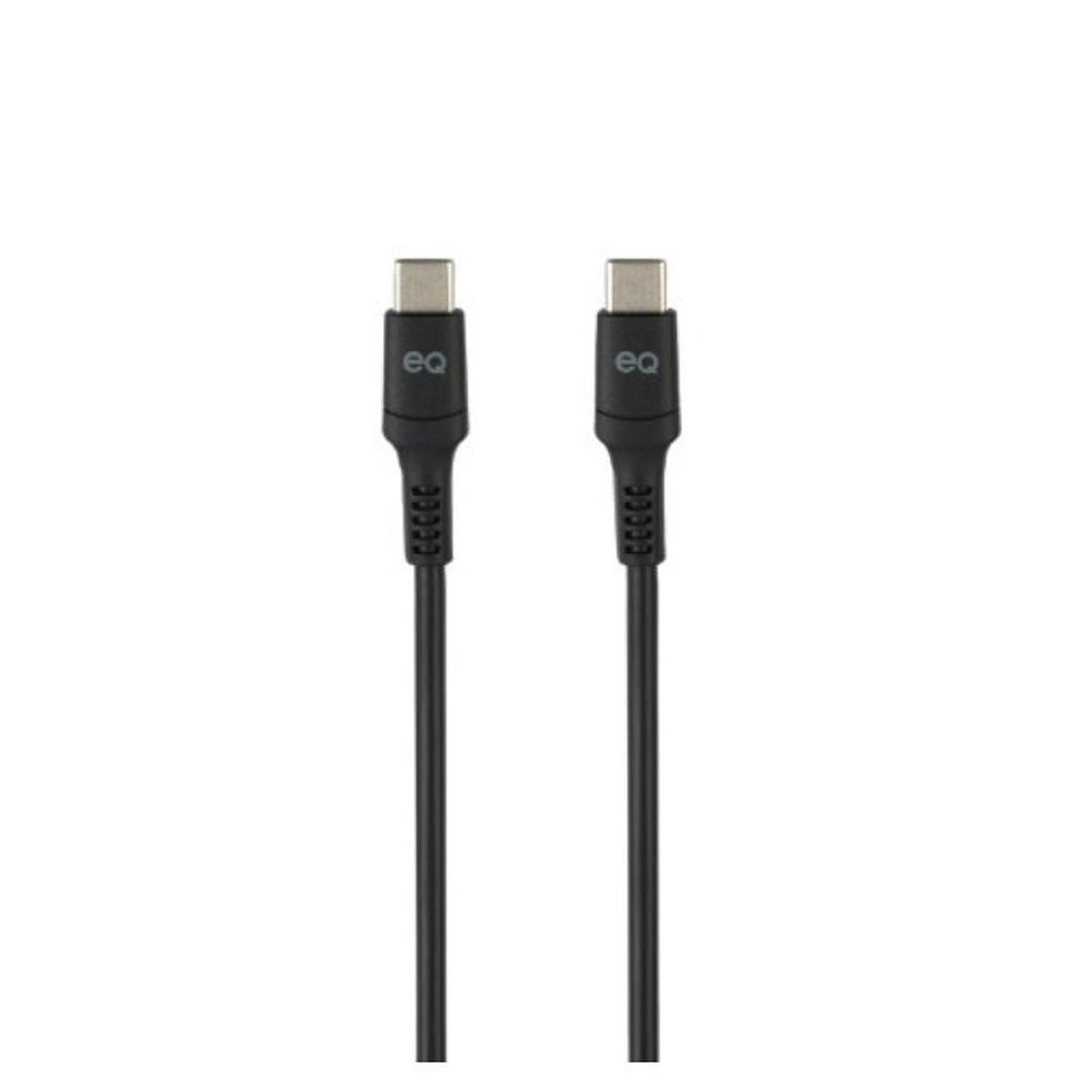 EQ USB-C To USB-C Charing Cable, 3m, CC-130D-3M-BLK – Black
