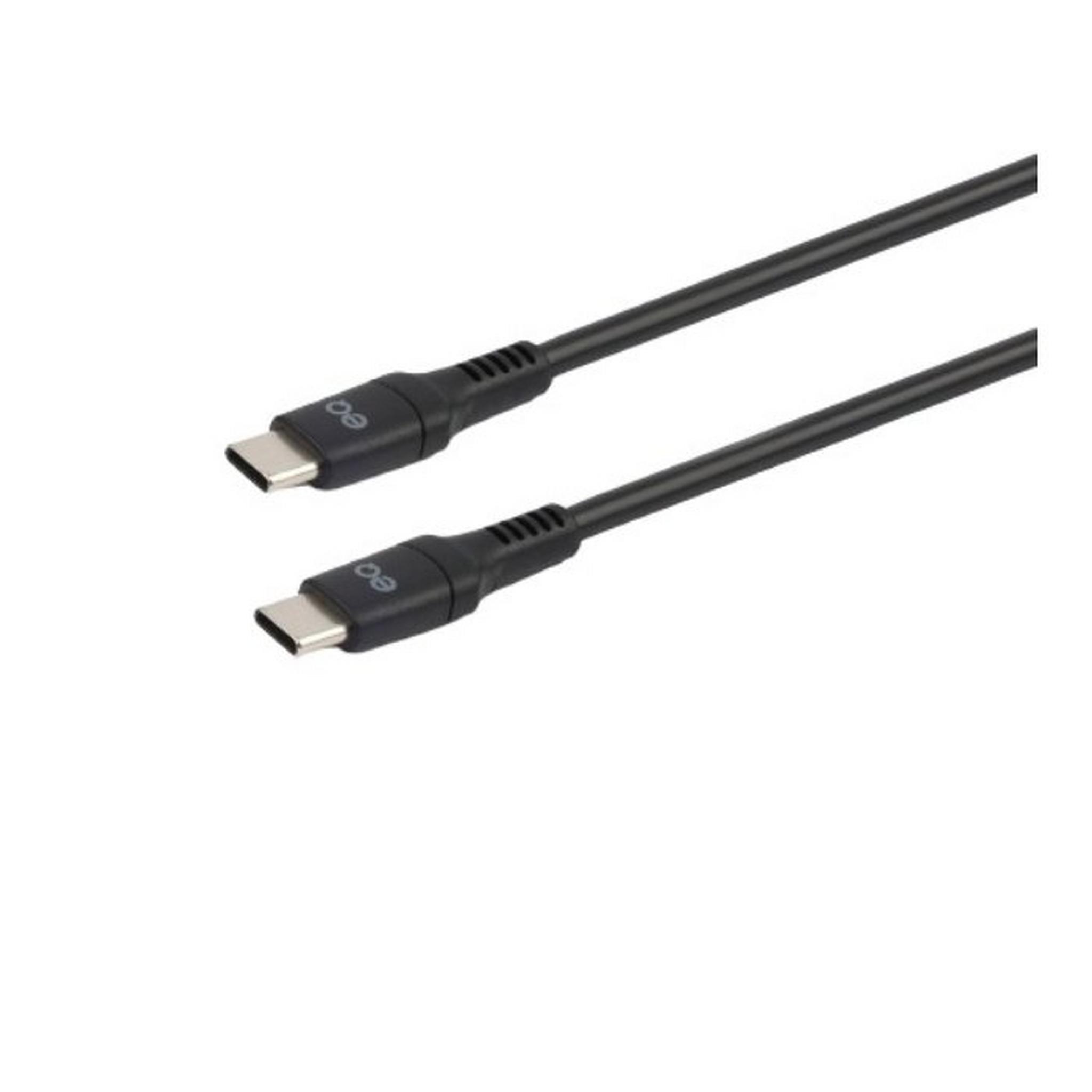 EQ USB-C To USB-C Charing Cable, 3m, CC-130D-3M-BLK – Black