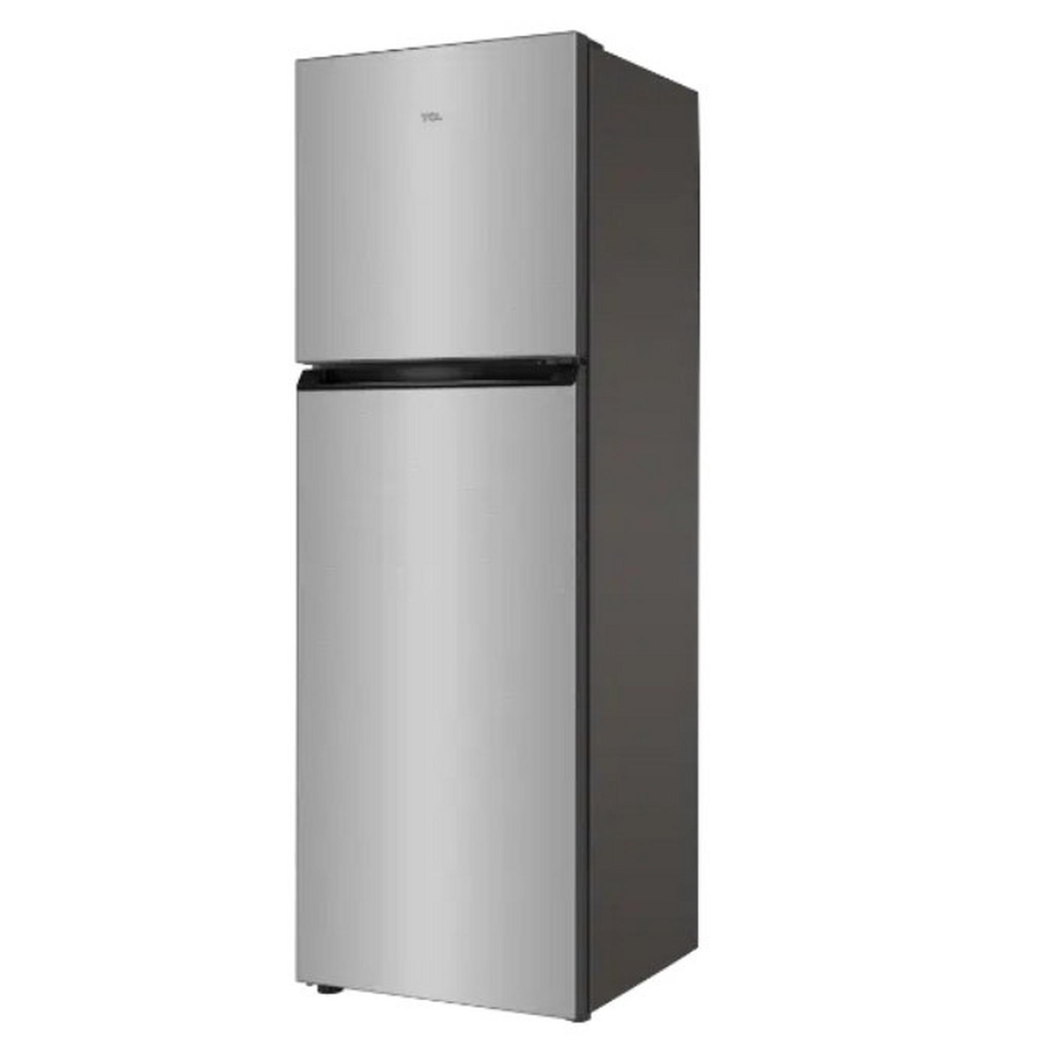 TCL Top Freezer Refrigerator, 13 CFT, 370 Liters, P370TMN – Inox