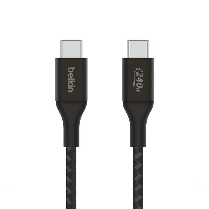 Belkin USB-C to USB-C Braided Cable, 240W, 2M, CAB015BT2MBK – Black