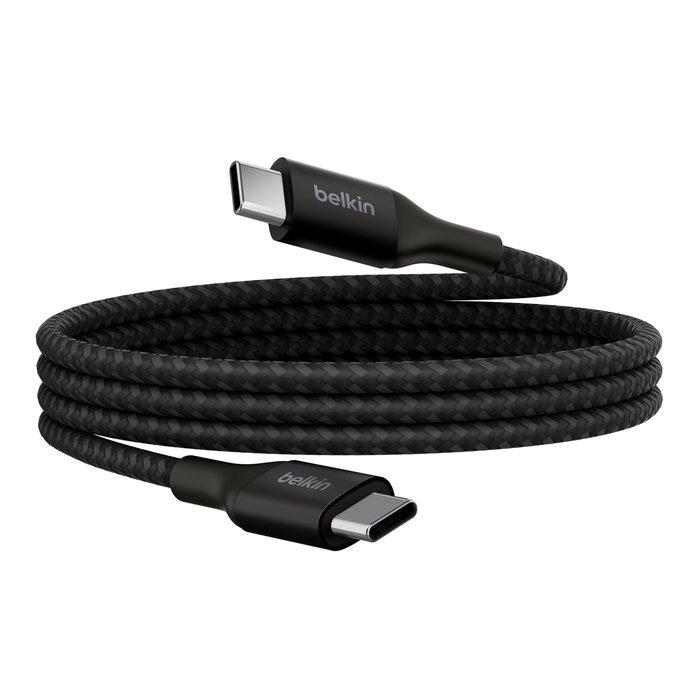 Belkin USB-C to USB-C Braided Cable, 240W, 2M, CAB015BT2MBK – Black