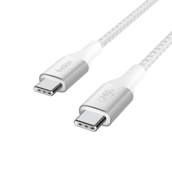 Belkin BoostCharge Braided USB-C to C Cable 2 Meter 240W – White