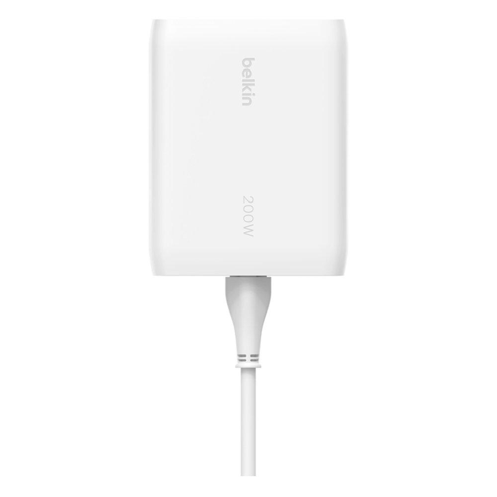 Belkin BoostCharge Pro 200W 4-Ports Desktop Charger, WCH015MYWH - White