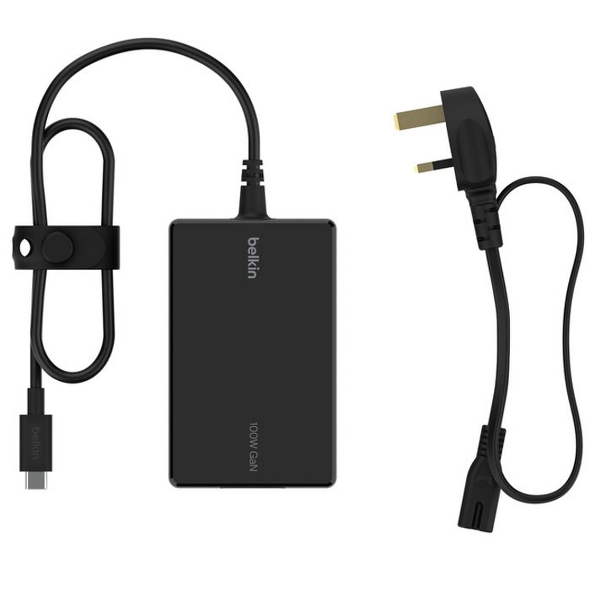 Belkin USB-C GaN Power Adapter, 100W, INC016GLBK – Black