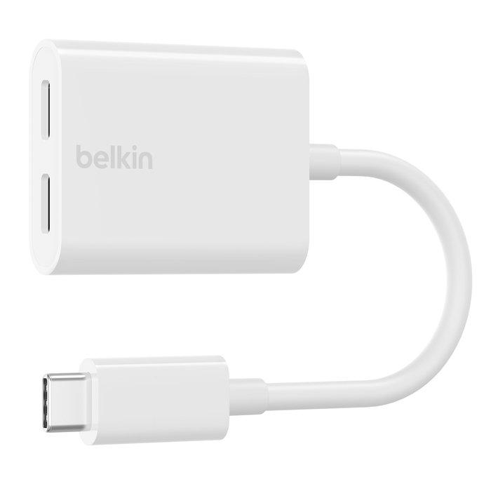 Belkin RockStar USB-C Audio + Charge Adapter, F7U081BTWH – White