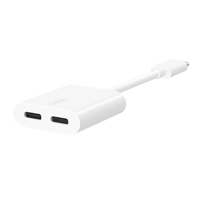 Belkin RockStar USB-C Audio + Charge Adapter, F7U081BTWH – White