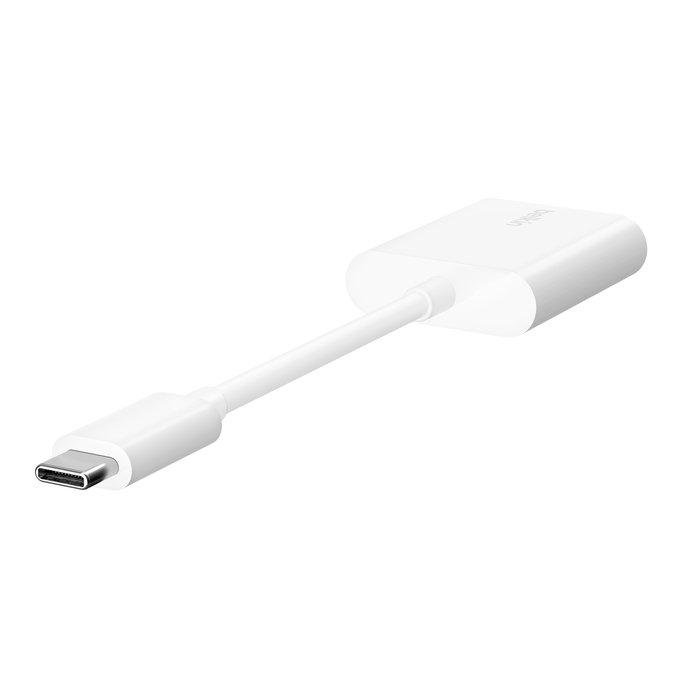 Belkin RockStar USB-C Audio + Charge Adapter, F7U081BTWH – White