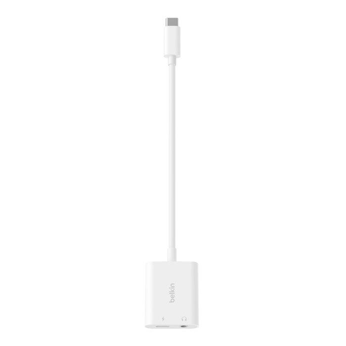 Buy Belkin rockstar 3. 5 mm audio + usb-c charge adapter, 	npa004btwh – white in Kuwait