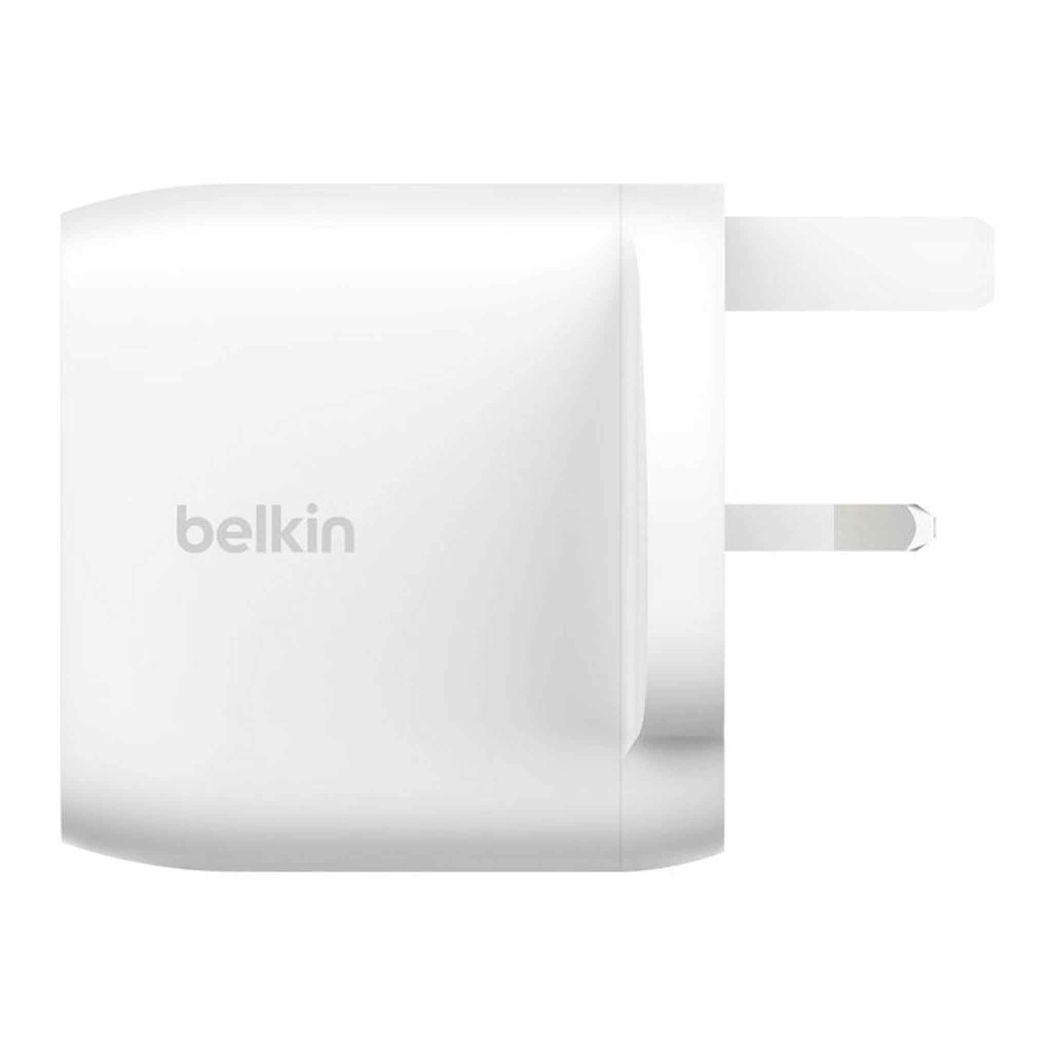 Belkin BoostCharge Pro Dual Port USB-C Wall Charger, WCB010MYWH – White