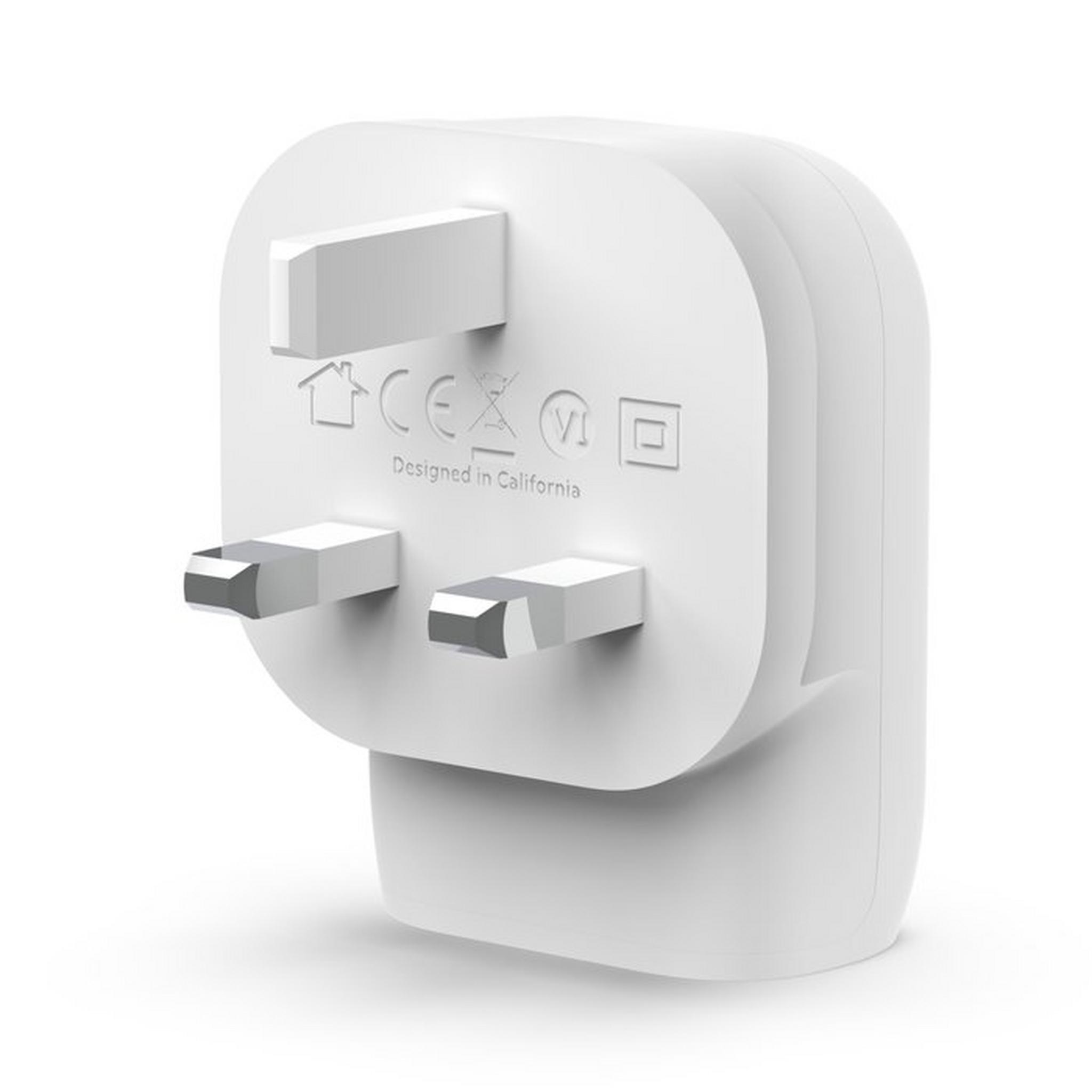 Belkin USB-C PD 3.0 PPS Wall Charger 30W + USB-C to USB-C Cable, WCA005MY1MWH-B6 – White
