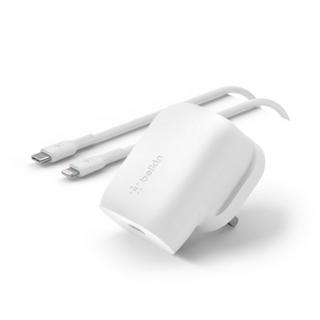 Buy Belkin usb-c pd 3. 0 pps wall charger 30w + usb-c cable with lightning connector, wca00... in Kuwait