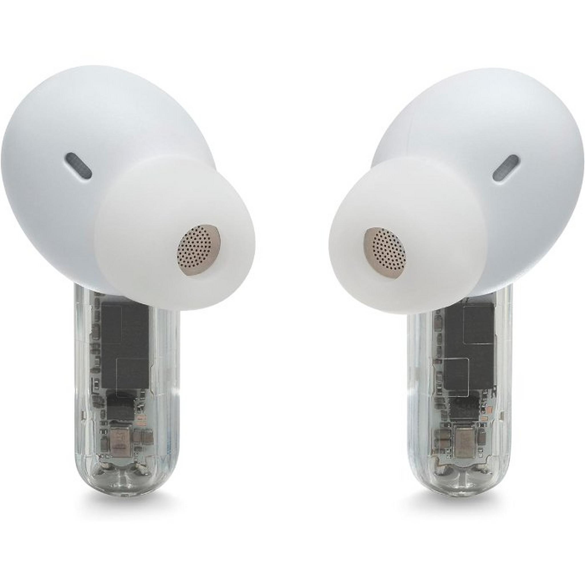 JBL Tune Beam Ghost Edition True Wireless NC Earbuds, JBLTBEAMGWHT – White
